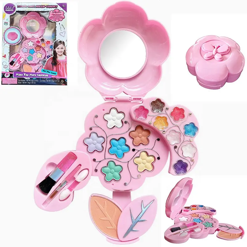 Adorable flower shape makeup kit for little girl