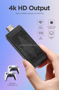 U9โปรไร้สาย2.4G HD อาเขต S905LX2ชิปเซ็ต PS เกมคอนโซลทีวีย้อนยุคพร้อม FC & GB รองรับ4K 10000 + เกมในตัวของขวัญสำหรับเด็ก - Product Image 3