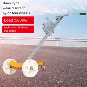 Chariot à bidons d'huile industriel de type bec d'aigle, roues en nylon résistantes à l'abrasion, conteneur à roulettes à quatre roues, OEM acier plastique 450 kg - Product Image 2