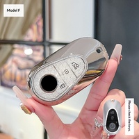Étui de clé TPU tendance avec écran cristallin pour Mercedes-Benz E300l C260l A200l GLA GLC GLB220 GLE350 CLA200