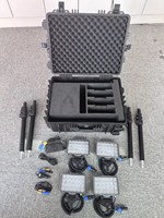 Lampes d'extérieur sur roues pour zones isolées 360 °   Projecteur réglable à faisceau large et focalisé, éclairage d'urgence pour les chantiers de construction et les événements sportifs