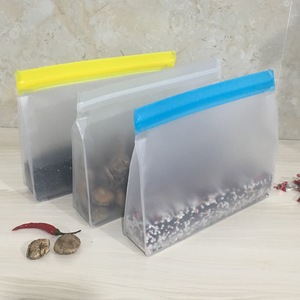 Bosheng PEVA Frosted Food Preservation Bags Zipper Seal Rectangle Eco Friendly Freezer Storage Bags For Refrigerator Use - Product Image 2