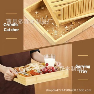 Tamori Bamboo <b>Bread</b> Slicer 10.5 In Adjustable Desktop Kitchen <b>Bread</b> <b>Cutter</b> For Toast And Sandwich Making - Product Image 4