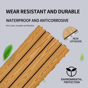 Lồng vào nhau ngoài trời PE decking Board bền không thấm nước bên ngoài sân thượng Interlock WPC DIY ngoài trời decking gạch - Product Image 3