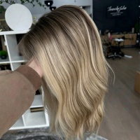 Perruque Lace Front 13x4 Balayage Ombré Blond Miel, Pré-épilée, Ligne de Cheveux Naturelle, Ondulée, Cheveux Humains, pour Femmes Européennes