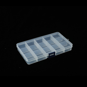 Transparent Jewelry Storage Box 15 Compartment Fixed Plastic Organizer For Earrings Rings Ornaments Desktop Use - Product Image 2