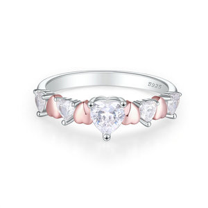 Anillos DE PLATA 925, diseño moderno, forma de corazón, anillos bonitos a la moda para mujer, regalo de aniversario, pedido a granel - Product Image 2