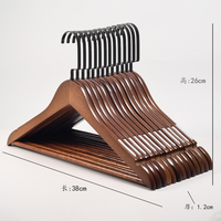 Cintres en bois personnalisés les plus vendus, à encoches antidérapantes, pour vêtements et chaussures, avec logo personnalisé, pour manteaux, costumes et chemises