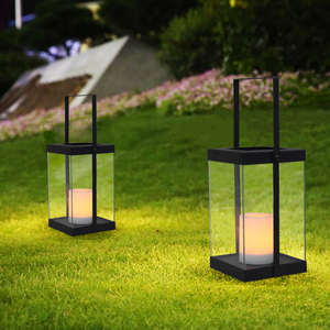 Lanterne <span class=keywords><strong>solaire</strong></span> LED en métal et verre, luminaire décoratif de jardin, bon marché, prix Direct d'usine, v - Product Image 1