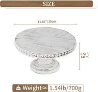 Support à gâteau rond en bois, présentoir à cupcakes, plateau de présentation de desserts, support rustique vieilli pour gâteaux, plateau en bois