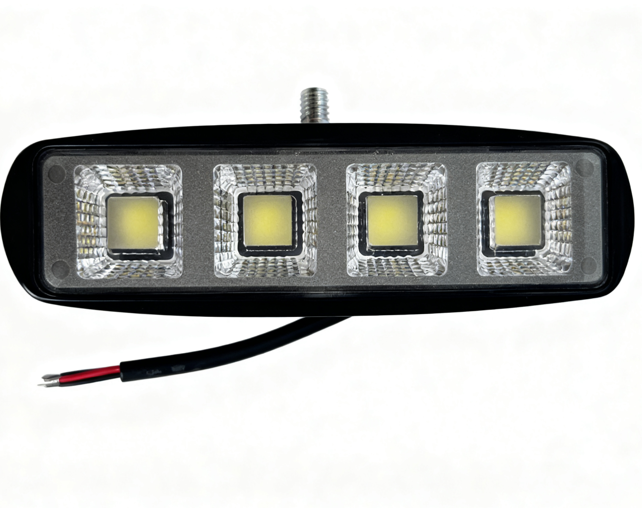 Aurora Wholesale 6'' 12V Car Auto Led Work Light Bar 20W White Row Refraction Lamps Driving for UTV ATV Pickup Tractor Truck