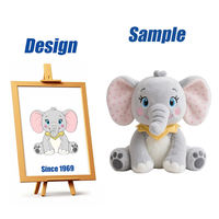 Produsen Shengye OEM Kustom Grosir Mainan Hewan Liar Boneka Gajah Kartun Lembut Mainan Boneka Hewan untuk Dijual