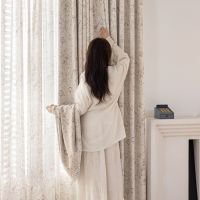 Cortinas Transparentes con Textura Impresa de Fábrica en Oferta, Tela para Ventanas que Protege de la Luz Solar para Cuartos Solados