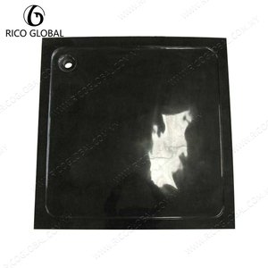 Receveur de douche rectangulaire moderne en acrylique avec drain central, design minimaliste pour installation au sol de la salle de bain - Product Image 6