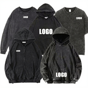 เสื้อฮู้ดดี้ผู้ชายผ้าฝ้ายหนานุ่ม ระบายอากาศได้ดี เป็นมิตรกับสิ่งแวดล้อม ผ่านการซักแล้ว สีพื้น มีกระเป๋า ทรงปกติ สไตล์ลำลอง สตรีทแวร์ สำหรับฤดูใบไม้ผลิ - Product Image 3