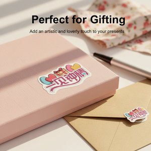 Customizable cartoon "love at first sight" vinyl stickers beautiful scrapbook and <b>gift</b> wrapping stickers - Product Image 3