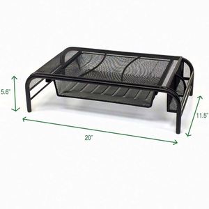 Metal <b>Desk</b> Monitor Stand Riser with Organizer Drawer Monitor Stand for <b>Computer</b> Small Printer Laptop - Product Image 3