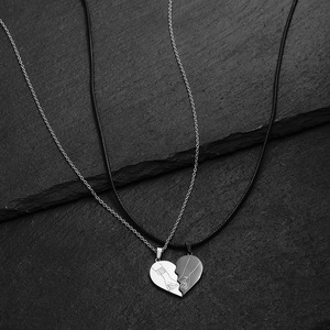 Moda in acciaio inossidabile Puzzle con serratura a chiave collana con ciondolo <span class=keywords><strong>per</strong></span> coppie collane <span class=keywords><strong>per</strong></span> amanti <span class=keywords><strong>di</strong></span> <span class=keywords><strong>san</strong></span> <span class=keywords><strong>valentino</strong></span> gioielli regalo - Product Image 2