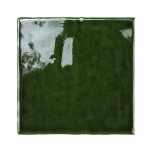 Piastrella Creta 13 Verde Scuro 13x13 Cm Lucida con Bordi Irregolari - Product Image 5