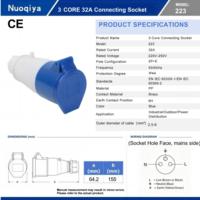 Connecteur électrique robuste IP44 3 pôles 32A Prise industrielle étanche pour applications industrielles