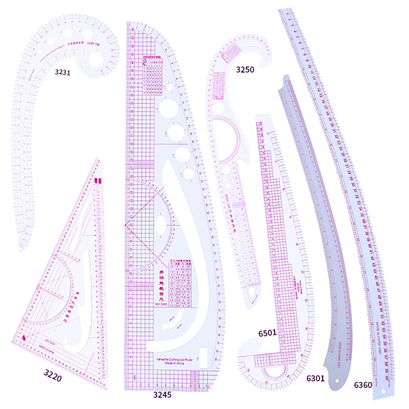Sleeve Curve Ruler Measure Plastic for Sewing Dressmaking Tailor Drawing Tool,french curves and ruler for tailoring