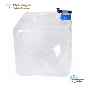 Portable Transparent Plastic Water Storage <b>Bag</b> 10L With Tap For Camping Outdoor Use 2-Pack - Product Image 5