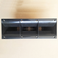 Bocina de plástico ABS de tres orificios, claxon de bobina de voz de 44mm, bocina de altavoz de 26mm, guía de onda de salida para aplicación de sistema de audio profesional