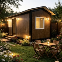 Maison conteneur en acier démontable avec toit à pignon, design moderne pour usage en villa ou chambre, étanche