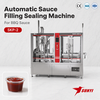 Distributeur de sauce BBQ en portions individuelles pour la restauration, 2 voies SKP-2, dosage servo, scellage sous film, fabricant