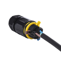 3 P Core IP68 Conector de alimentación a prueba de agua Conector rápido sin tornillos de 2 vías para cámara de seguridad Cableado de jardín Paneles solares