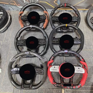 พวงมาลัยหุ้มหนังคาร์บอนไฟเบอร์สีแดงอัพเกรดสำหรับ Mercedes Benz G-Class G Wagon A45 AMG GT 63 G63 AMG G500 G550 <span class=keywords><strong>W202</strong></span> <span class=keywords><strong>W202</strong></span> - Product Image 5