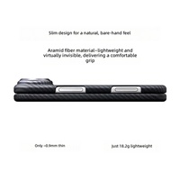 Étui de téléphone personnalisé en fibre d'aramide de luxe, léger, antichoc, anti-empreintes digitales, avec anneau magnétique en relief pour iPhone 18 Duo Pro Max