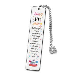 10 16 18 20 30 <span class=keywords><strong>cumpleaños</strong></span> marcapáginas Metal Acero inoxidable <span class=keywords><strong>Feliz</strong></span> <span class=keywords><strong>cumpleaños</strong></span> marcapáginas regalo - Product Image 2