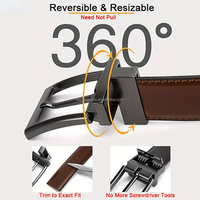 Boucles de ceinture réversibles personnalisées avec logo OEM, accessoires vestimentaires, couleur plaquée dans un style créatif, boucle de ceinture en métal populaire, ceinture pour homme