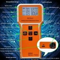 Testeur de tension et de résistance interne haute précision RC3563 pour batteries au lithium ternaire, au lithium fer phosphate et au lithium 18650