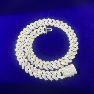 Hip Hop Bling Big 20mm Iced Out vergoldete Zinken 5a Zirkon Diamant 3 Reihen kubanische Glieder kette Halsketten für Männer - Product Image 2