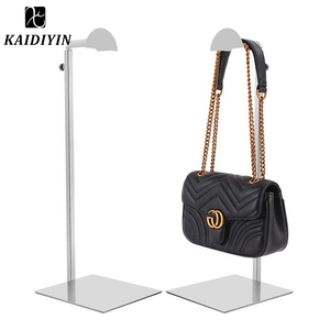 Đơn Giản Có Thể Điều Chỉnh Chiều Cao Thép Không Gỉ Túi Xách Chủ Đứng Túi Giá Có Thể Điều Chỉnh Chiều Cao Túi Hiển Thị Đứng Ví Túi Giá - Product Image 6