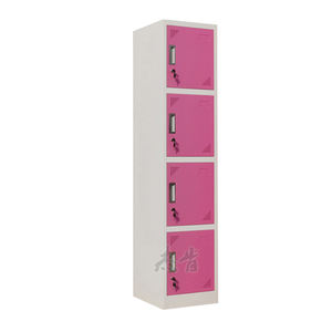 Armoire Métallique Verrouillable Moderne à 4 Portes et 4 Niveaux, Vestiaire en Acier pour Maison, École et Salle de Sport - Product Image 1