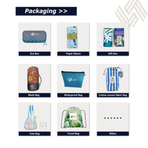 Serviette de plage sans sable en microfibre gaufrée à séchage rapide, personnalisable par sublimation, en plastique recyclé, avec logo - Product Image 4