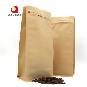 Recycle tea bag coffee flat bottom empty tea bags coffee pouch kraft