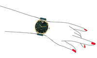 Hochwertige Modische Geschäftsdamen-Armbanduhr Antike Legierung Lederarmband 37mm Zifferblatt Glas Automatikwerk Individuelles Logo AMOVAN Marke 3