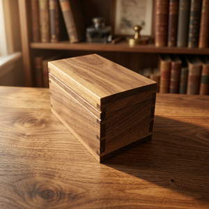 B.S. Urna Rectangular de Acero Inoxidable para Guardar Cenizas, Estilo Americano, Acabado en Madera Natural, Hecha a Mano, Ecológica, para Uso Internacional - Product Image 2