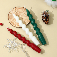 Bougie d'aromathérapie en cire de soja à fil en spirale longue, ornement vintage pour une ambiance romantique, idéale pour les faveurs de mariage et Noël