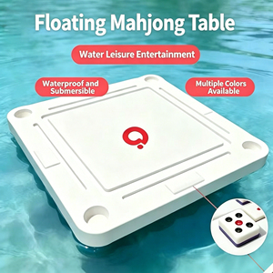 Table de jeu flottante personnalisée en EVA pour casino, avec dominos et mahjong, fonctionnalités de poker, design moderne, pour utilisation au bord de la piscine et porte-gobelets - Product Image 1