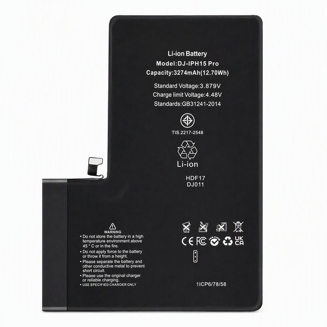Replacement for 15 Pro Lithium-ion Battery 3274mAh High Capacity Rechargeable CE FC Certified Internal Battery