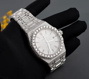Luxury Iced Out Diamond <b>Watch</b> Stainless Steel Automatic Wristwatch | Hip Hop Style <b>Men</b> <b>Watch</b> | Wholesale Bulk - Product Image 2