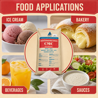 Carboximetilcelulosa (CMC) en Polvo, Ingrediente Alimentario a Granel de Viscosidad Personalizada para Helados, Bebidas y Salsas