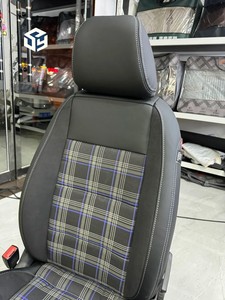 Ensemble complet de housses de siège de voiture en cuir nappa avec logo personnalisé, confortable et élégant, pour <span class=keywords><strong>Volkswagen</strong></span> <span class=keywords><strong>Golf</strong></span> - Product Image 6