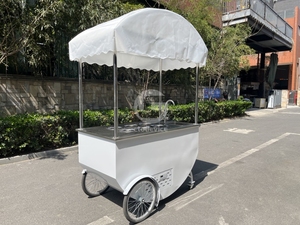 Carrito de Helados con Congelador y Exhibidor, Carrito de Venta Ambulante para Helados, <span class=keywords><strong>Café</strong></span>, BBQ, Comida, Eventos, Playa - Product Image 3