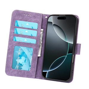 Étui portefeuille en cuir pour <span class=keywords><strong>iPhone</strong></span> 17 Air 15 Pro Max 16 Plus 14 13 17e 16e – Housse à rabat pratique pour regarder la télévision - Product Image 6